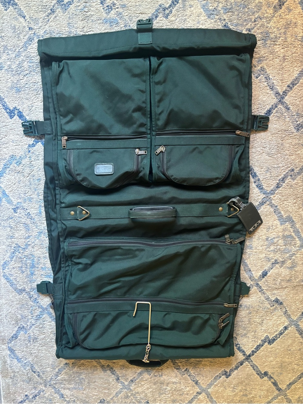 TUMI Green Garment Bag - Travel Organizer - Gem